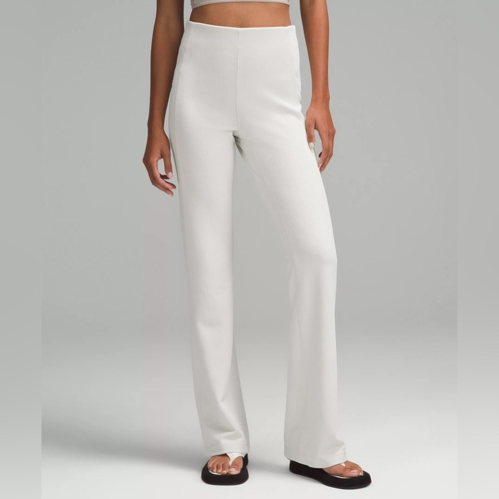 Lululemon Ribbed Softstreme Flared Pant *Regular Bone 10 NWT